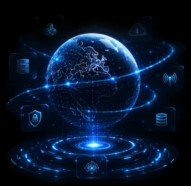 لوحة تحكم رقمية توضح خدمات لايفسوفت